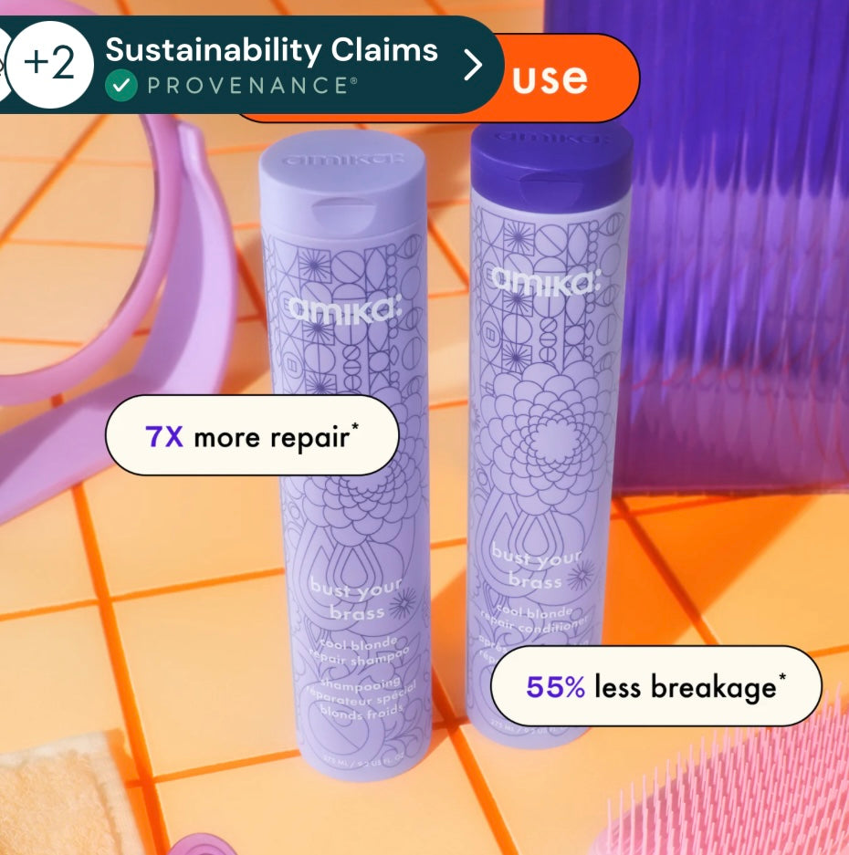 Amika Bust Your Brass Cool Blonde Repair Shampoo
