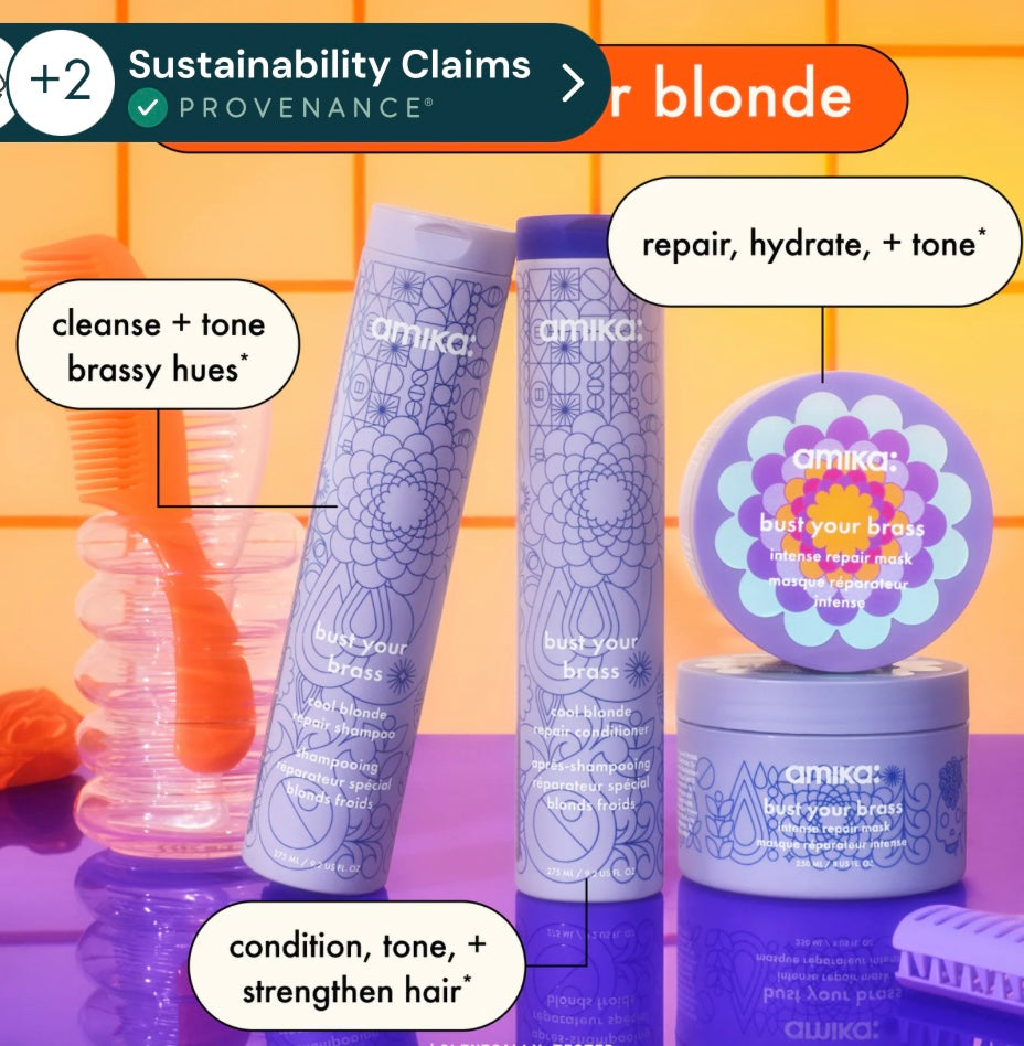 Amika Bust Your Brass Cool Blonde Repair Shampoo